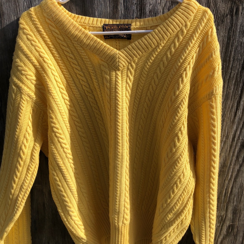 Pendleton Sweater Pure Virgin Wool Pullover V Neck - image 6